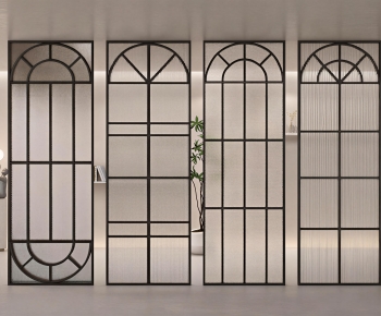 French Style Glass Screen Partition-ID:963573937