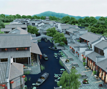 Chinese Style Architectural Bird's-eye View Planning-ID:289850252