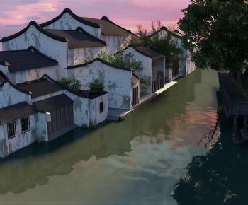 New Chinese Style Building Appearance-ID:233733891