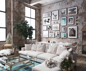 Industrial Style A Living Room-ID:327790989