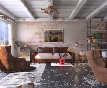 Industrial Style A Living Room-ID:391922007