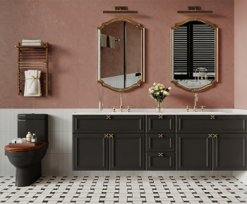 French Style Bathroom Cabinet-ID:308067086