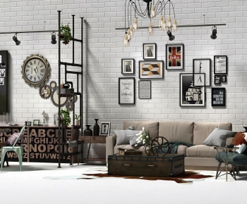 Industrial Style A Living Room-ID:637269976