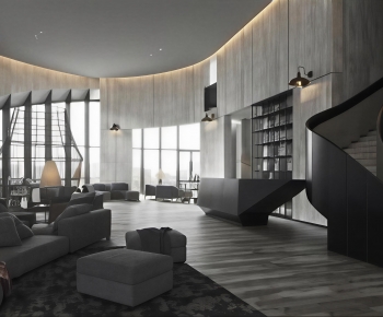 Industrial Style Office Reception Desk-ID:658457998