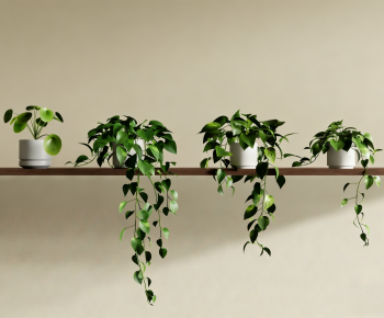 Modern Potted Green Plant-ID:878840922