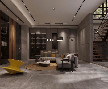 Industrial Style A Living Room-ID:578078038
