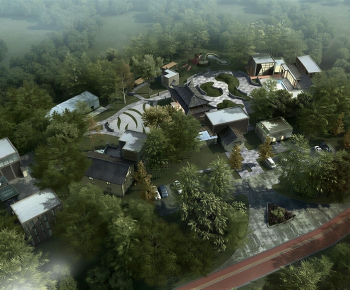 Modern Architectural Bird's-eye View Planning-ID:246881961
