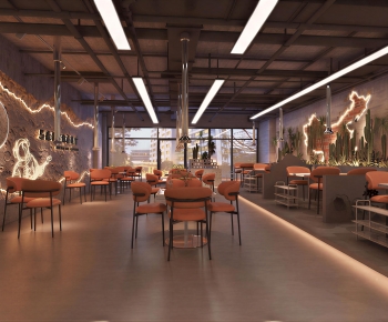 Industrial Style Barbecue Restaurant-ID:125803951