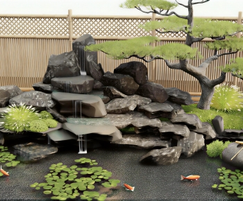 New Chinese Style Rockery Waterscape-ID:527828931