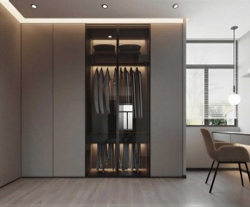 Modern Clothes Storage Area-ID:583931922