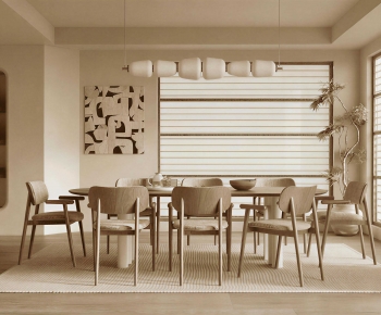 Wabi-sabi Style Dining Room-ID:133423097