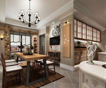 Industrial Style Dining Room-ID:721806053
