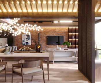Retro Style Dining Room-ID:584652905