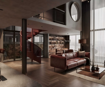 Industrial Style A Living Room-ID:343692064