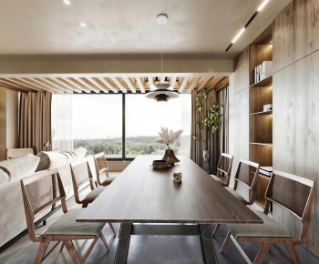 Wabi-sabi Style Dining Room-ID:122581019