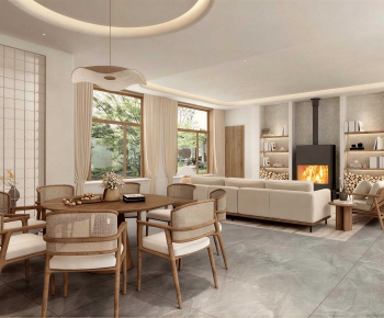 Japanese Style Dining Room-ID:618190055