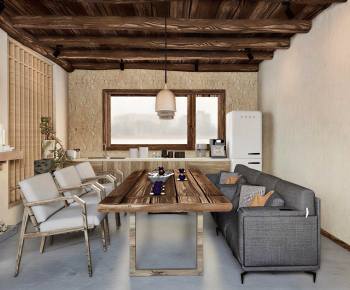 Wabi-sabi Style Dining Room-ID:491142037