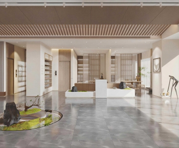 New Chinese Style Office Reception Desk-ID:207977062