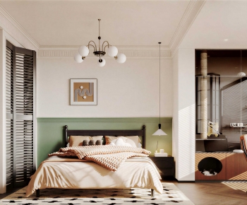 Retro Style Bedroom-ID:117594006