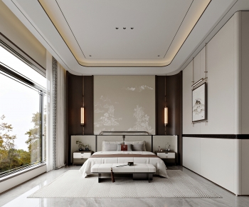 New Chinese Style Bedroom-ID:832068978