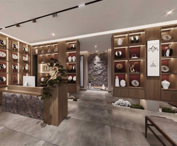 New Chinese Style Exhibition Hall-ID:351397044