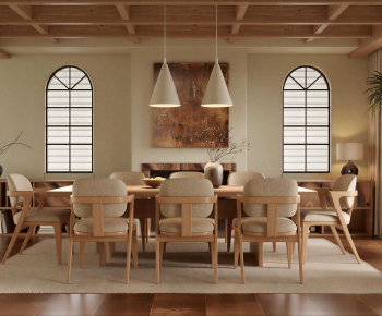 Wabi-sabi Style Dining Room-ID:100960745
