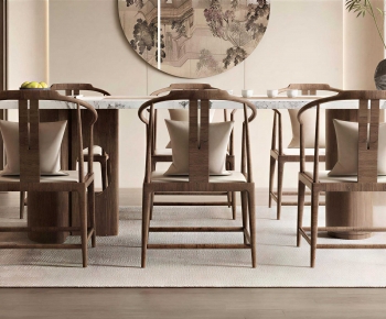 New Chinese Style Dining Table And Chairs-ID:119074114