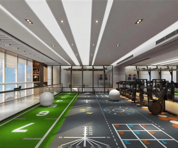 Modern Home Fitness Room-ID:262484078