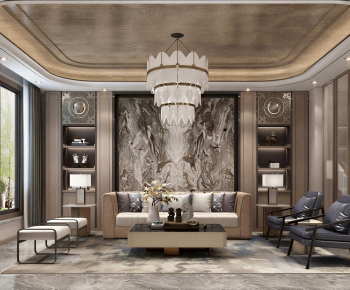 New Chinese Style A Living Room-ID:295530083