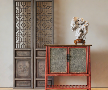 New Chinese Style Entrance Cabinet-ID:967484002