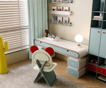 Modern Computer Desk And Chair-ID:864830011