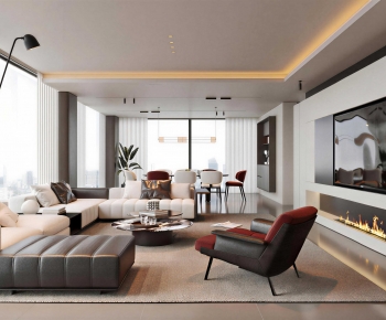Modern A Living Room-ID:447859847
