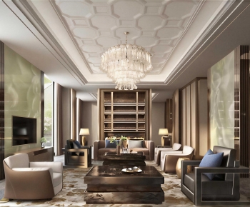 New Classical Style A Living Room-ID:593102939