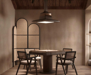 Wabi-sabi Style Chess And Card Room-ID:671060113