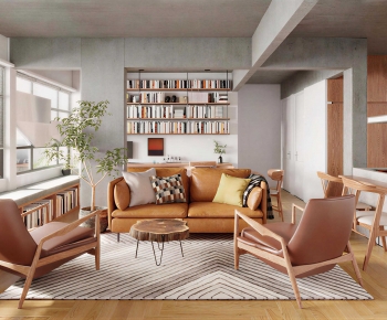 Wabi-sabi Style A Living Room-ID:154886013