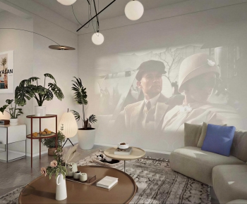 Modern A Living Room-ID:358623982