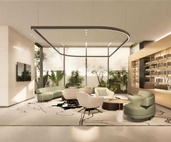 Modern Office Reception Desk-ID:766498097