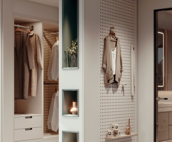 Modern Clothes Storage Area-ID:966093062