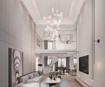 Modern A Living Room-ID:348799942