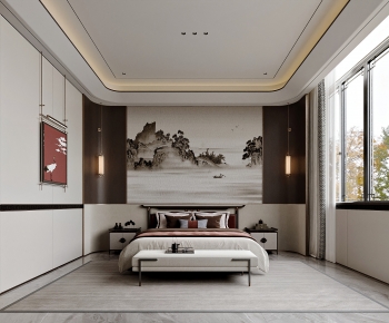 New Chinese Style Bedroom-ID:552422059