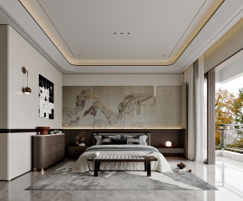 New Chinese Style Bedroom-ID:672566899