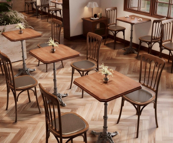 Retro Style Leisure Table And Chair-ID:945060015