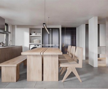 Wabi-sabi Style Dining Room-ID:244820154