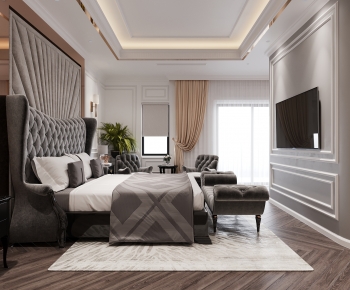 Simple European Style Bedroom-ID:710841897