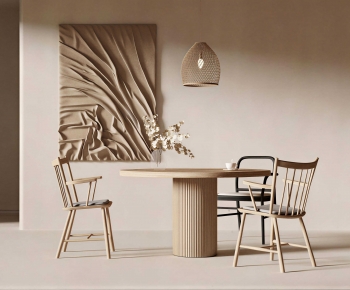 Wabi-sabi Style Dining Table And Chairs-ID:273794892