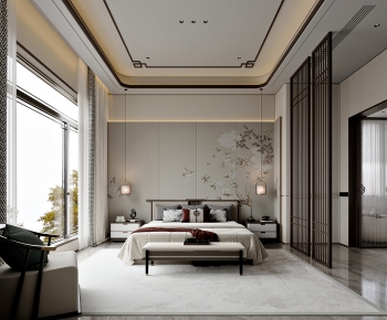 New Chinese Style Bedroom-ID:288398985