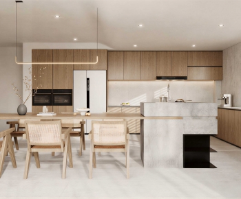 Wabi-sabi Style Dining Room-ID:641504058