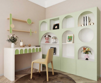Modern Computer Desk And Chair-ID:351454022