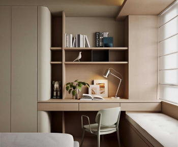 Modern Computer Desk And Chair-ID:537936931