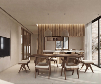 Wabi-sabi Style Dining Room-ID:150618086